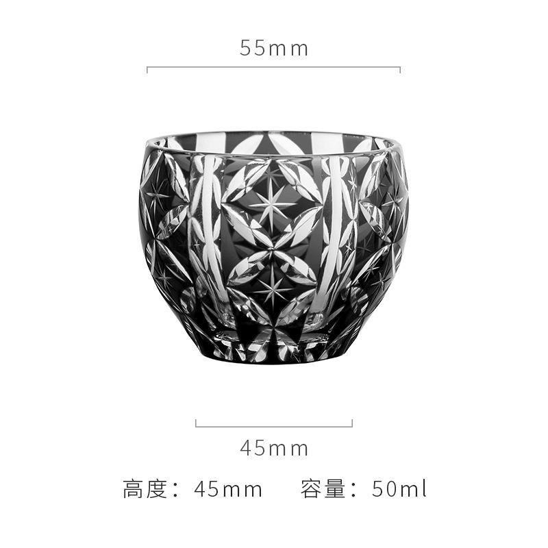 

Japanese Edo Kiriko Sake Set Carved Glass Sake Cup And Decanter Luxury Sakeware 51-100ml