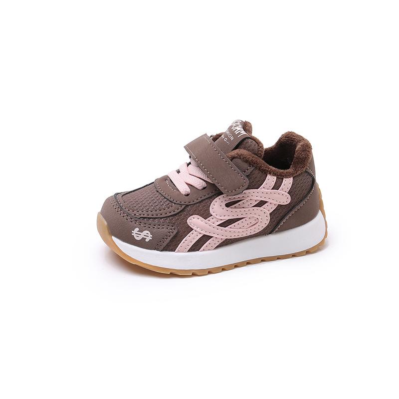 Girls' cotton shoes 2025 new winter lightweight soft-soled children's running sports shoes boys' cold-proof dad shoes