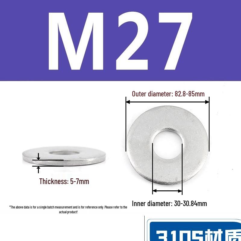 2520/310S Heat-Resistant Stainless Steel Wide Flat Washer Spacer M5-M30