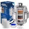 New 15 Stage Shower Head Water Filter Remove Chlorine Heavy Metals Filtered Soften for Bathroom Water Bath Filtration Purifier