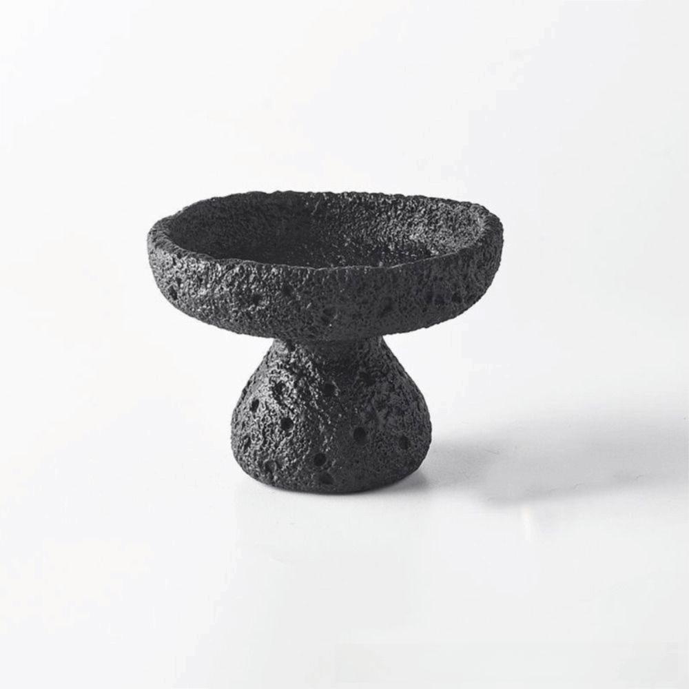 Concrete Texture Cement Incense Burners with 9 Holes Moon Surface Design Incense Stick Stand Decorative Multi-functional