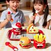 Simulation French Fries Pudding Toy Food Feeding Pizza Play House Toys  Kids Gift
