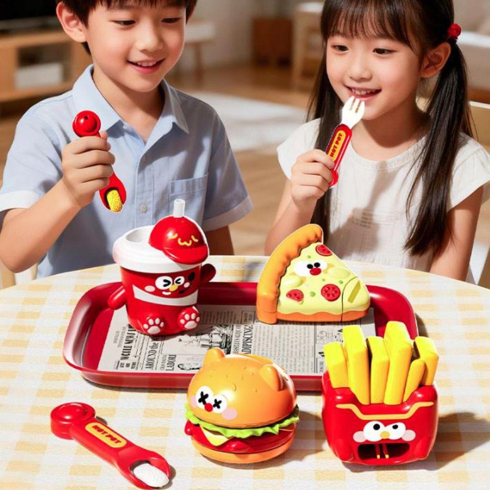 Simulation French Fries Pudding Toy Food Feeding Pizza Play House Toys Kids Gift