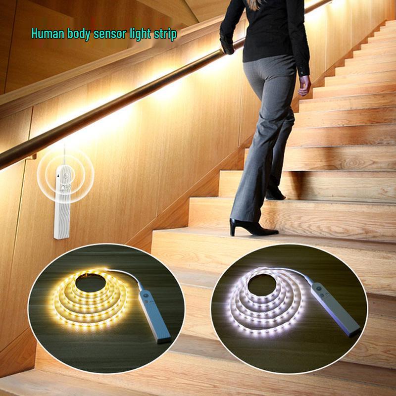 LED Motion Sensor Night Light Strip with PIR Technology for Cabinets and Wardrobes