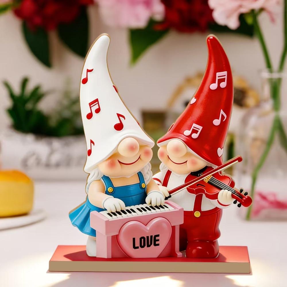 5D Valentine's Day Elf Ornament Wooden Valentine's Day Decoration Dwarf Elf Ornament  Home Decor