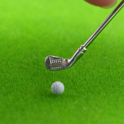 1 Sada Miniaturních Golfových Holí Malá Golfová Sada Domeček pro Panenky Mini Dekorativní Model Golfové Hole Hračka Scénická Rekvizita DIY Doplňky