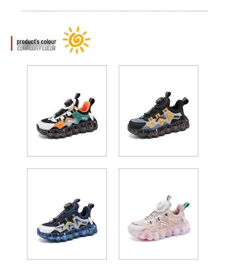 2024 Frühling/Sommer Jungen Atmungsaktive Mesh Sportschuhe mit Drehknopf