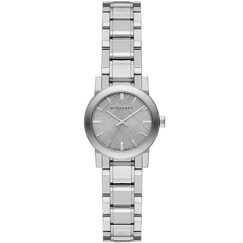 Burberry The City Silver Diamonds Dial Silver Steel Strap Watch for Women BU9230