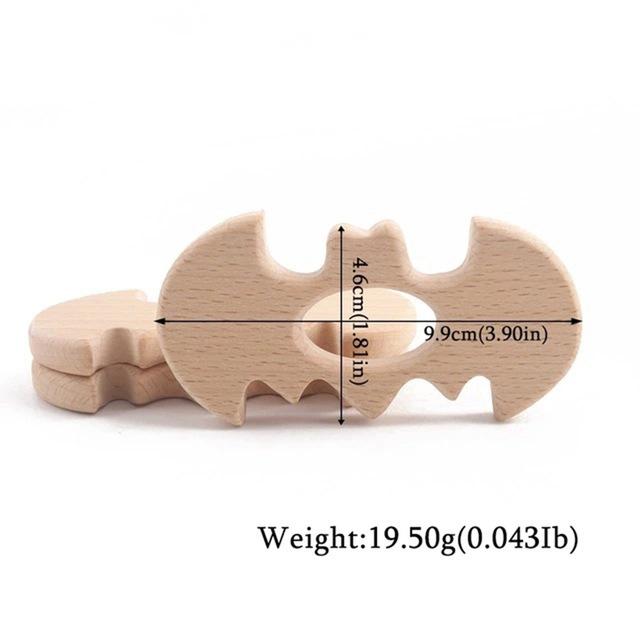 1pc Baby Teether Wooden Animal Pacifier Pendant BPA Free Beech Koala Rodent Baby Gym Accessories Teeth Pendant Children'S Goods