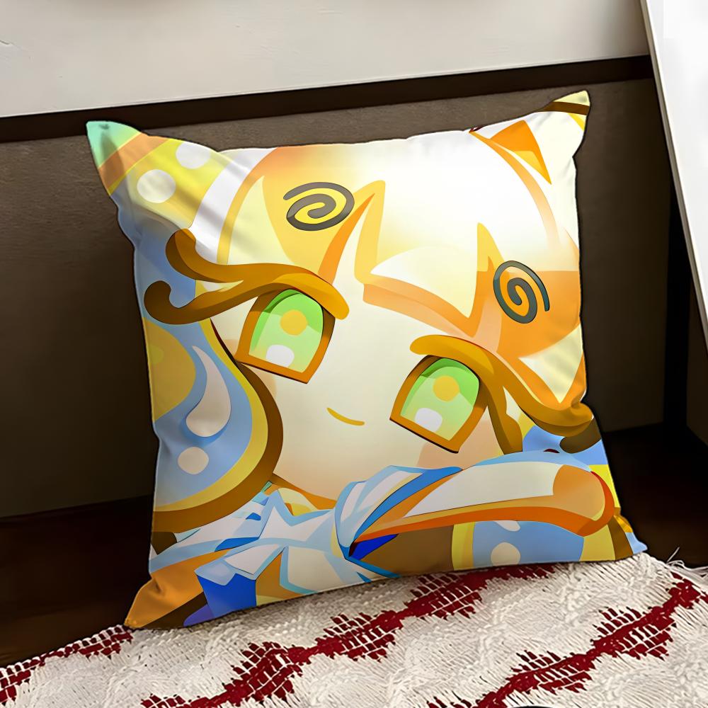 CCookie Run KKingdom Cushion Cover Reversible Soft Durable Pillow Cover Home Car MultiScene Use for Daily Comfort
