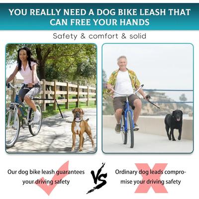 Hund Fahrrad-Heimtrainer Leine Freihändige Fahrrad-Hundeleine Hund-Fahrrad-Leine Joggen Radfahren Fahrrad-Touren Outdoor Sicher mit Haustieren