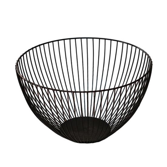 Household Fruit Plate Thickened Iron Fruit Bowl with Large-Capacity Draining Design for Kitchen Countertop Storage Anti-Rust Snack Basket Creative