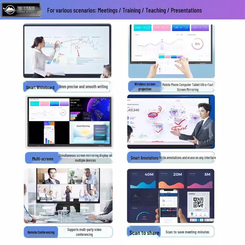 ZHOUYUEHENGSHENG Interactive Smart Conference Flat Panel (CN version)