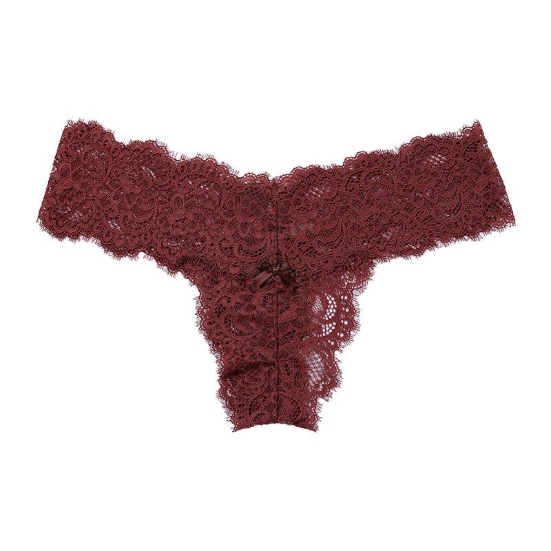 Sexy Lace Thong Women's  Knickers Low Waist Sports Women's Lingerie Pure Cotton Crotch Underwear Panties