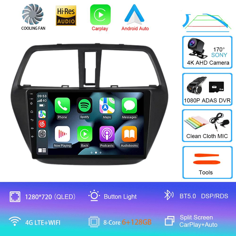 Android 14 Car Radio For Suzuki SX4 2006-2014 Multimedia Video Player 2 Din 4G WIFI Wireles Carplay Navigation GPS RDS Head Unit
