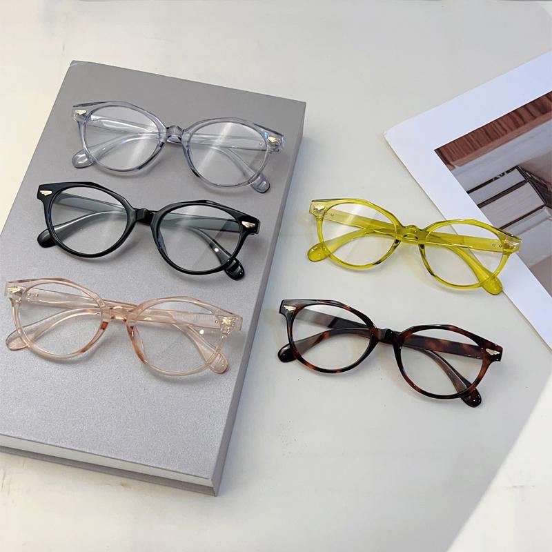 Fashion Round Optical Frames Women Stylish Vintage Candy Color Rim Non-prescription Eyeglasses New Trendy Design Glasses
