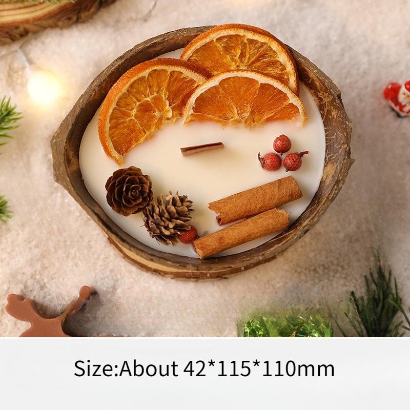 Creative Coconut Shell Scented Candles Party Decoration Dried Flowers Soy Wax Candles Smokeless Birthday Gifts