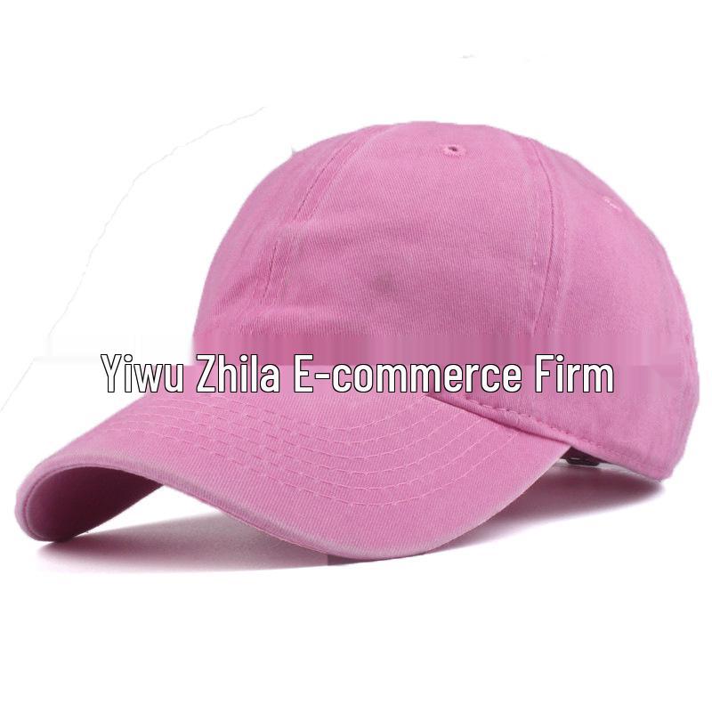 Solid Color Distressed Washed Baseball Cap - Minimalist Casual Hip Hop Style