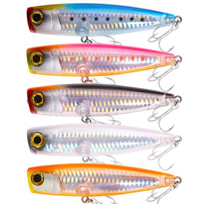 Topwater Popper Floats Fishing Head Lure Trolling Whopper Sea Fishing Popper Lure Wobbler Baits Artificial Baits