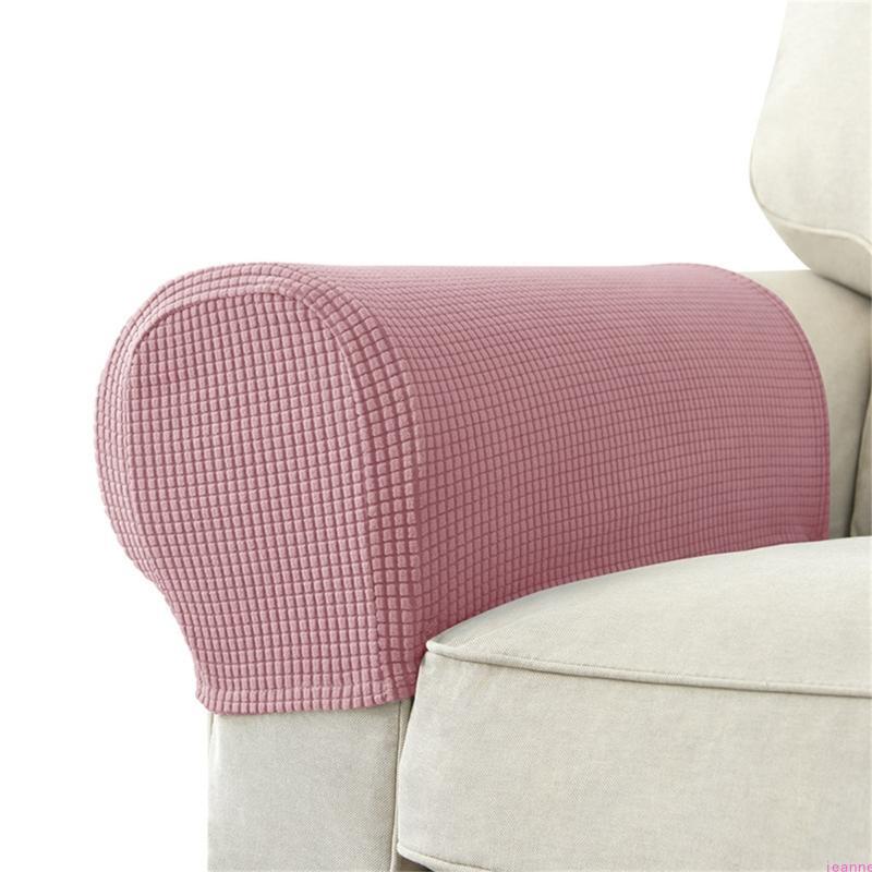 Pack of 2 Luxurious Sofa Armrest Covers Soft and Thick Chair Arm Protectors, Universal Fit,Elastic Armrest Covers
