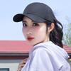 Solid color baseball cap logo women's sports and leisure cross ponytail hat quick-drying breathable cap sun hat