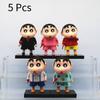 Shinchan Pvc Crayon 6 Pcs Mini Anime Model Toys Cake Decoration Cute Doll