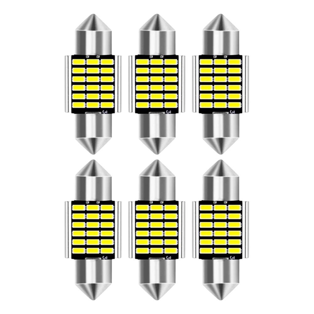 Lamp Beads 6000K 6Pcs DE3175 3014 Interior Light Bulbs