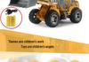 Children's Rechargeable Remote Control Excavator Bulldozer Toy with Lights