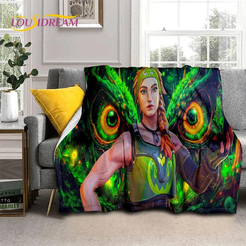 3D Newest VALORANT Cartoon Game Soft Flannel Blankets,Throw Blanket Comfortable Blanket for Picnic Beds Sofa Home Bedroom Gifts