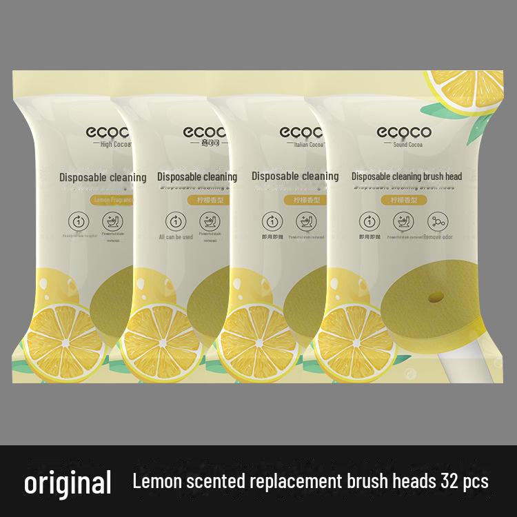 An der Wand montierte Einweg-Toilettenbürste – Doppeltrommel, keine toten Winkel, Badezimmer-Reinigungswerkzeug