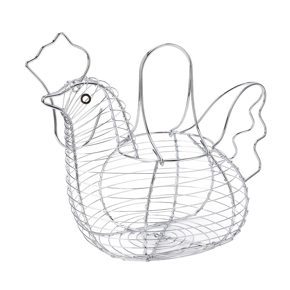 Košík na ovoce z tepaného železa Pletený koš na vejce