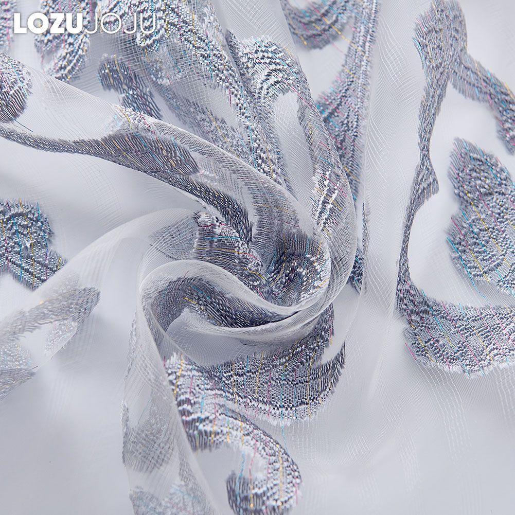 1 STÜCK LOZUJOJU Modische Tüllvorhänge im europäischen Stil mit ausgehöhltem Design und Tüllvorhängen für Wohnzimmer, Schlafzimmer, Heimdekoration