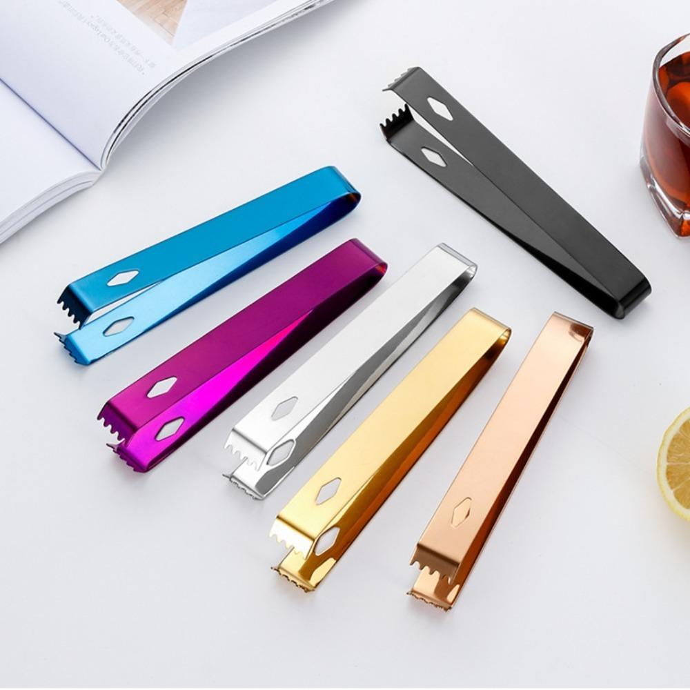 

Щипцы для льда из нержавеющей стали 6,3 x 0,8 дюйма, металлические щипцы для сервировки, мини-щипцы для сахара, ресторан серебряный