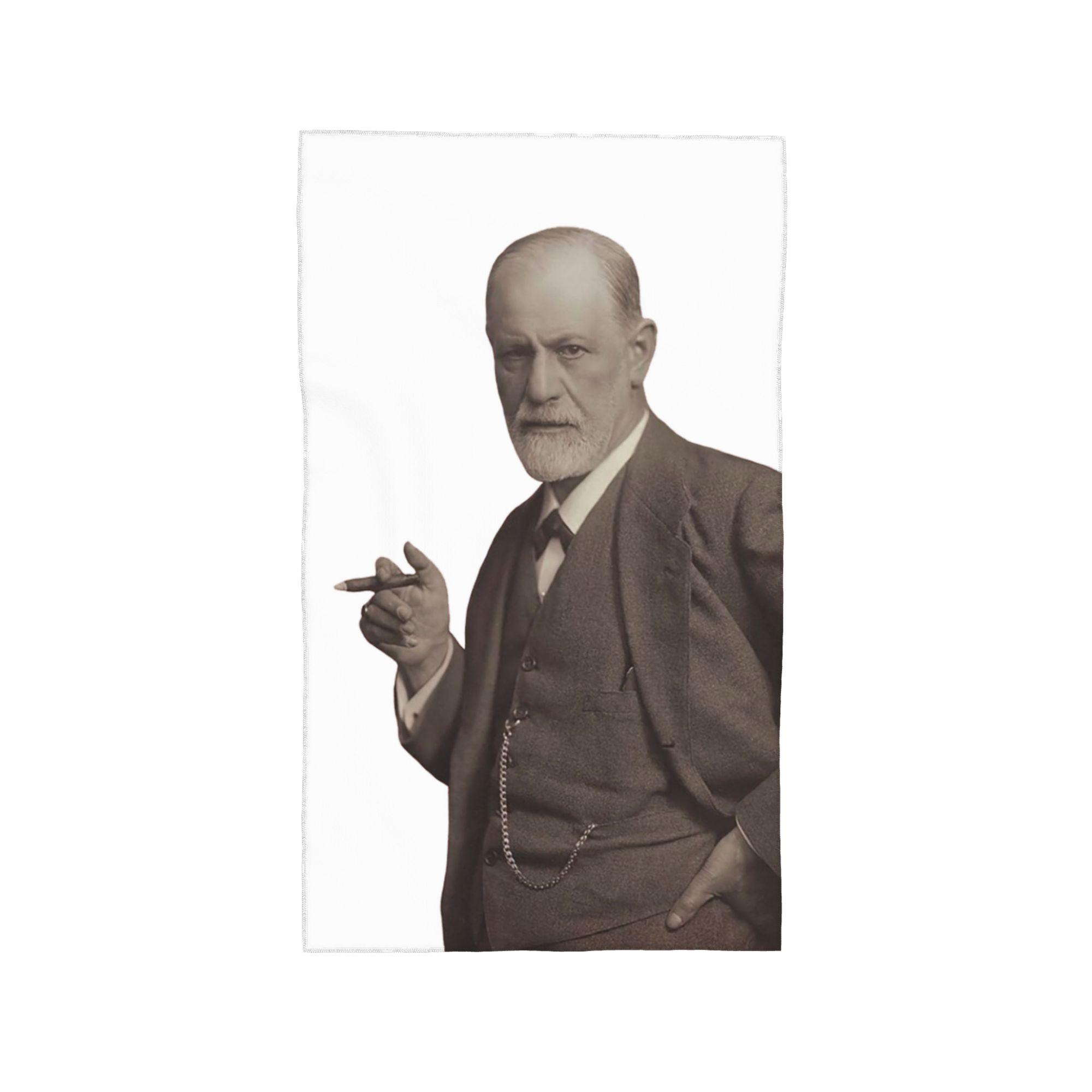 Freud with Cigar Blush Pink Soft Face Towel Quick Dry Pool Bath Cotton Towels Absorbent W30*H60(CM)