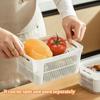 Plastic Fruit Vegetable Storage Containers Transparent Large Refrigerator Organizer with Lids BPA-Free Storage Containers