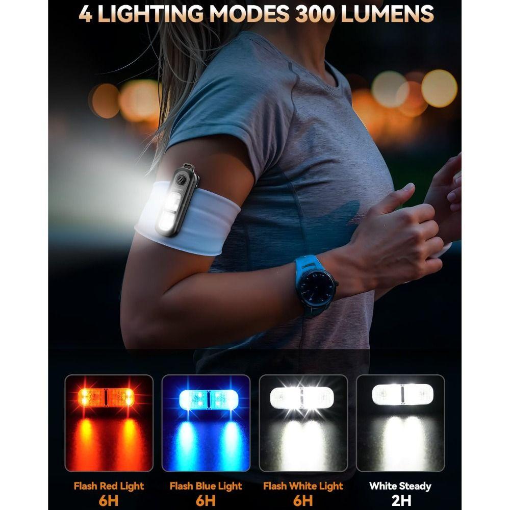 Four-Color Flashing Light Personal Alarm Rechargeable 130DB Loud Siren Safety Alarm Waterproof Strobe Light