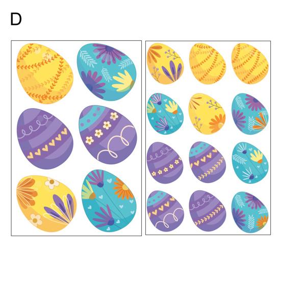 

1 компл. наклейка на окно, привлекательная водонепроницаемая наклейка на пасхальное окно из ПВХ, электростатическая наклейка D