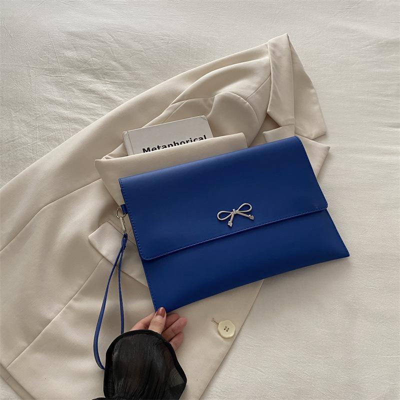 2025 Autumn New High-value Envelope Bag Simple Casual Bow Women's Clutch Bag Small Square Bag