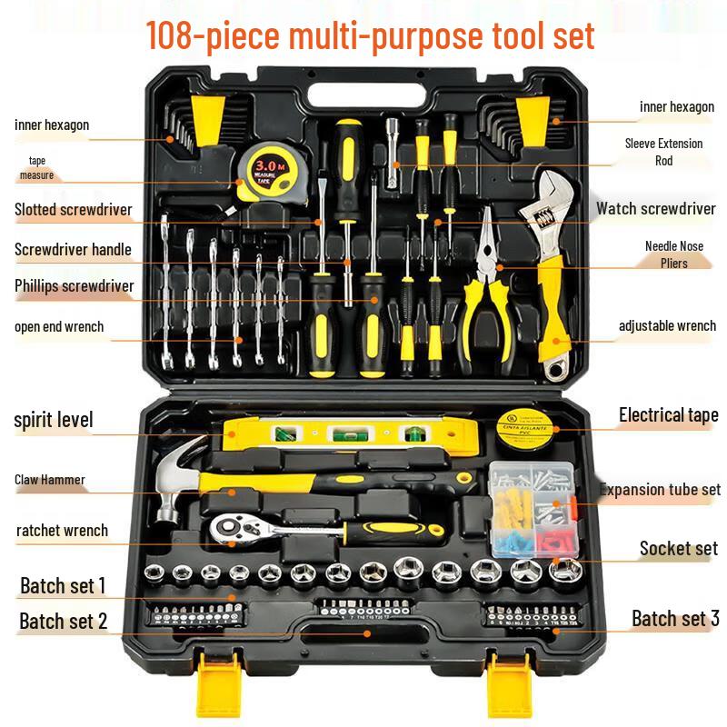 Glanssen 108-Piece Comprehensive Tool Set