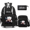 3Pcs/set Anime Uzumaki Backpack for Teen Boy Girl Back To School Bag Student Schoolbag Leisure Travel Bag