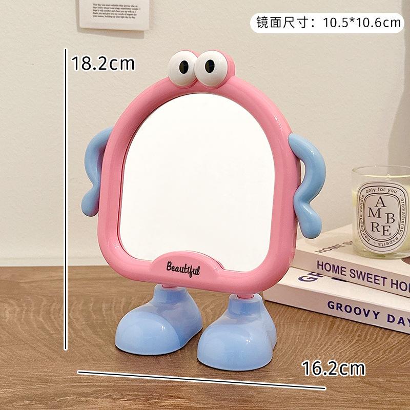 Mirror Makeup Mirror Desktop Table Makeup Desk Small Home Bedroom Cute Student Dormitory Portable HD Makeup Mirror