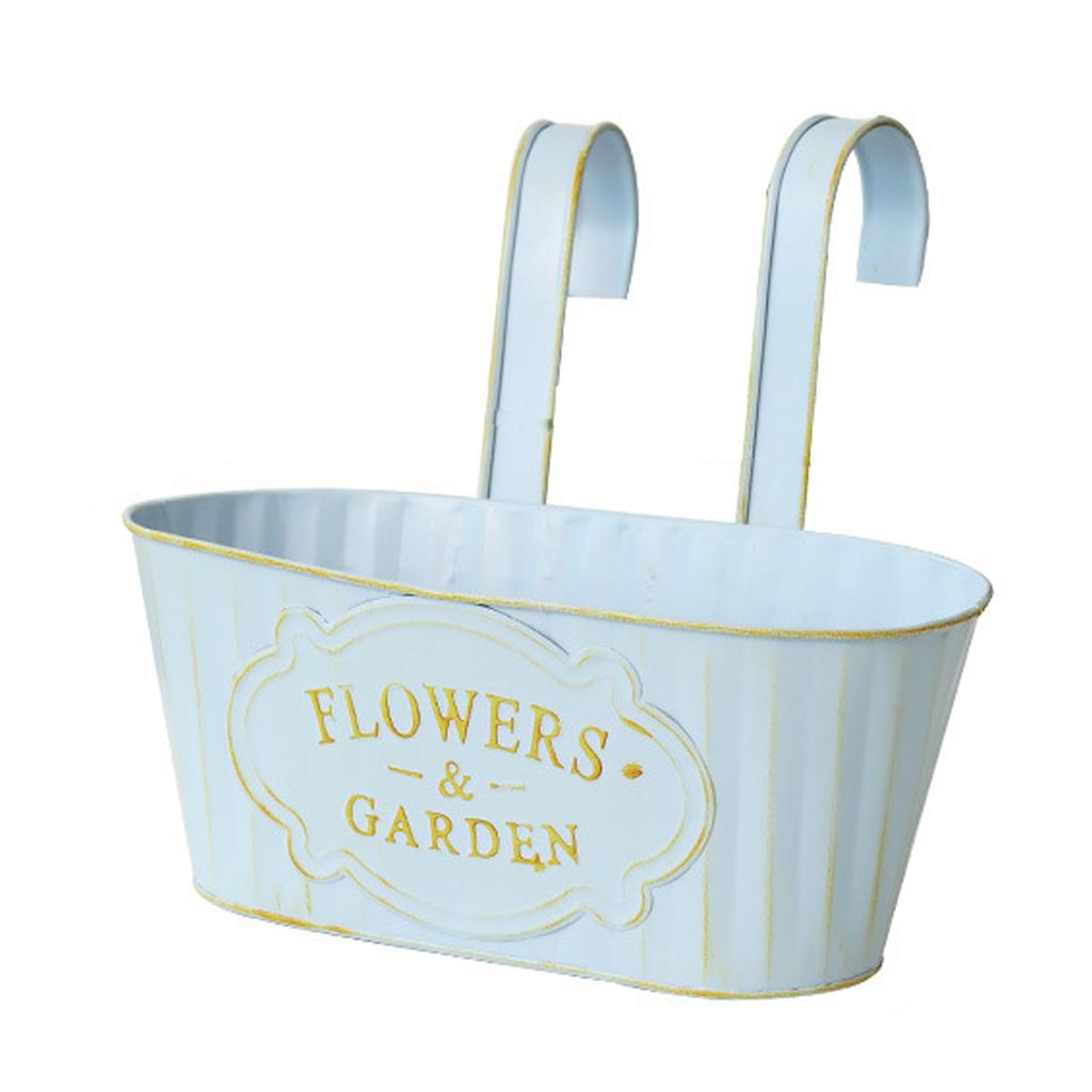 Hanging Iron Flowerpot With Detachable Hooks Easy To Install Anywhere Detachable Handle Flowerpot
