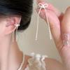 Elegant Geometric Bow Tassel Ear Cuff for Women - No Piercing, Versatile & Stylish Ear Accessory
