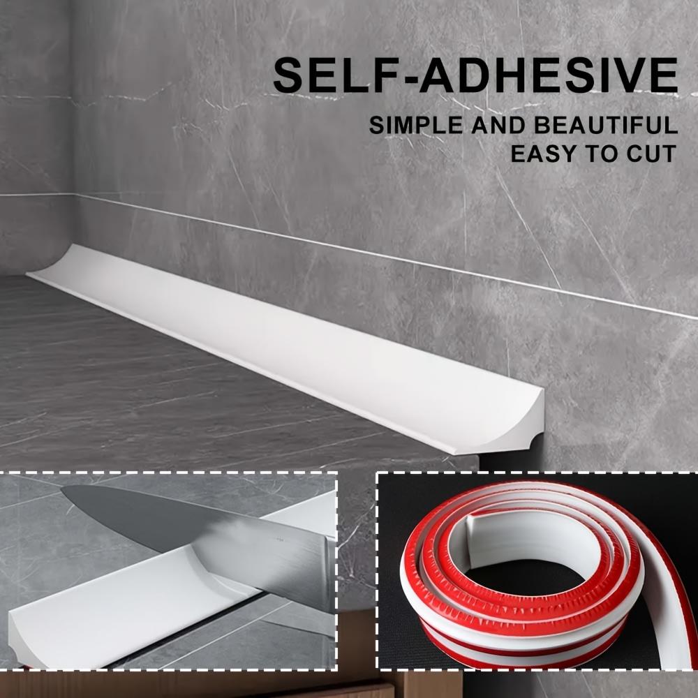 1pc1m/39.37 Inch Self-adhesive Waterproof Strip, Decorative Waterproof Strip for Dry Wet Separation Sealing Seam