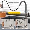 TLXT Black Stainless Steel Wall-Mounted Pull-Out Kitchen Faucet