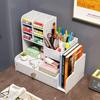 Desk Organizer With A Compartment For Books And Crayons