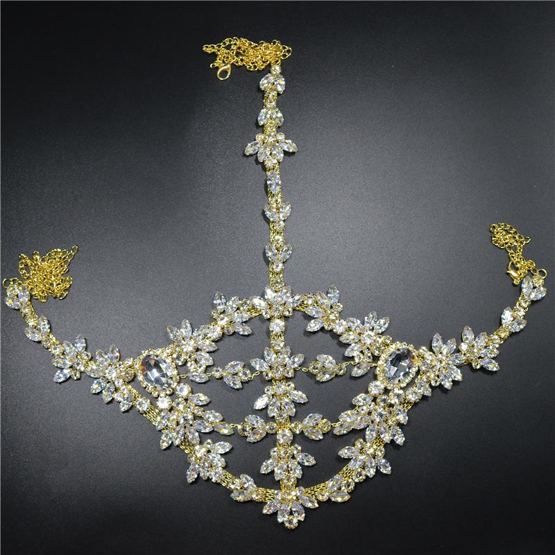 Handmade Crystal Half Face Jewelry Cosplay Party Props Girl Birthday Gift