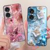 Hülle Für Motorola Edge 50 Fusion Cover XT2429-1 Beliebte Blume Weiche Schwarze Silikon Handyhüllen Für Motorola G96 5G MotoG96 Funda