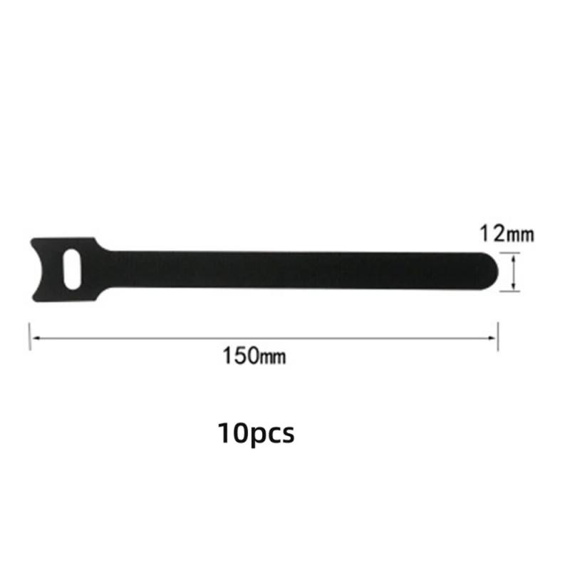 Reusable Nylon Cable Ties with Hook & Loop, Cord Organizer for Mouse, Earphones & Wires, 10/30/50 Pcs