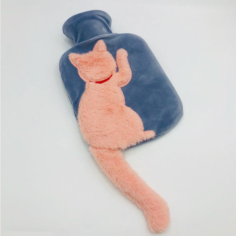 

Adorable Plush Cat Design Water Injection Hot Water Bag Soft Durable Pvc Material For Cozy Warmth